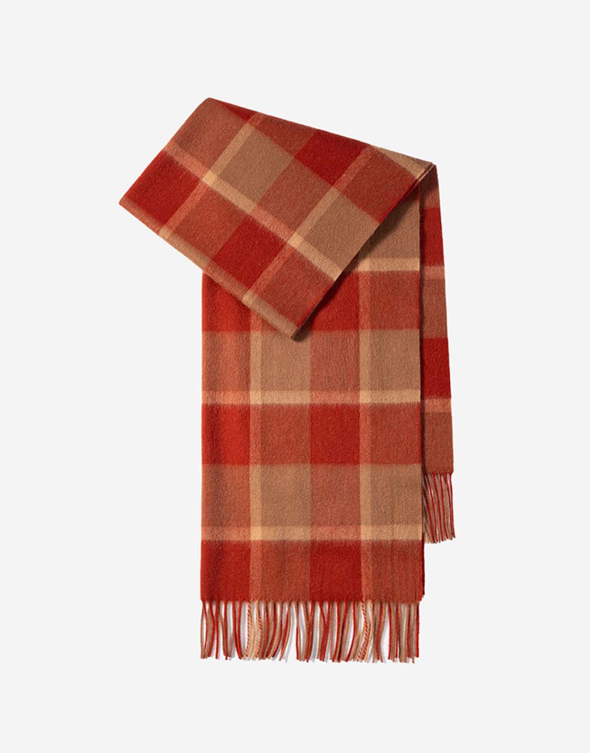 100PCT Wool Versatile Plaid Scarf-s1
